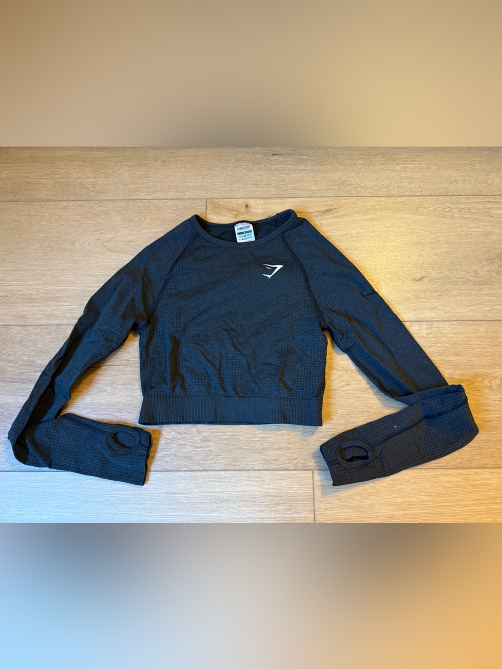 Gymshark Dark Grey Vital Cropped Long Sleeve Shirt